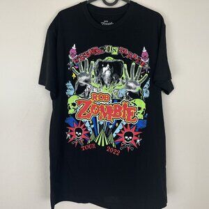 Rob Zombie 2022 Freaks on Parade Concert Tour Double Sided T Shirt
